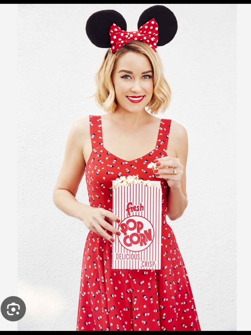 LC Lauren Conrad Disney Red Minnie Dress With Tie Back